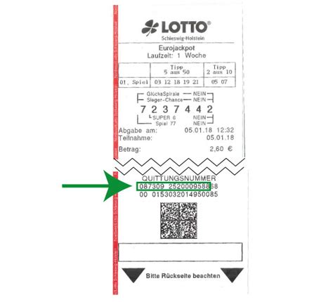 lotto quittungsnummer